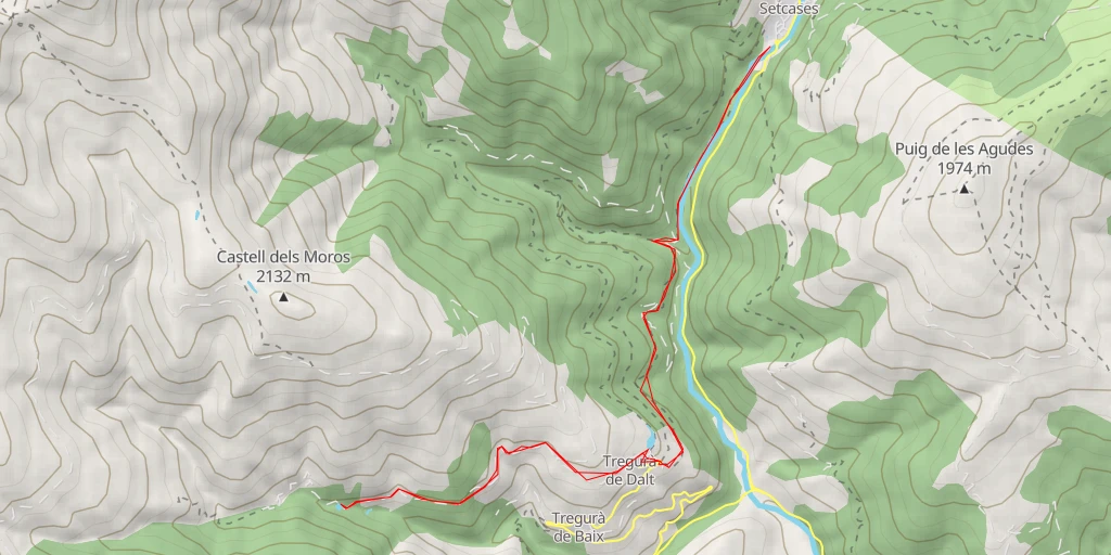 Map of the trail for Terranegra