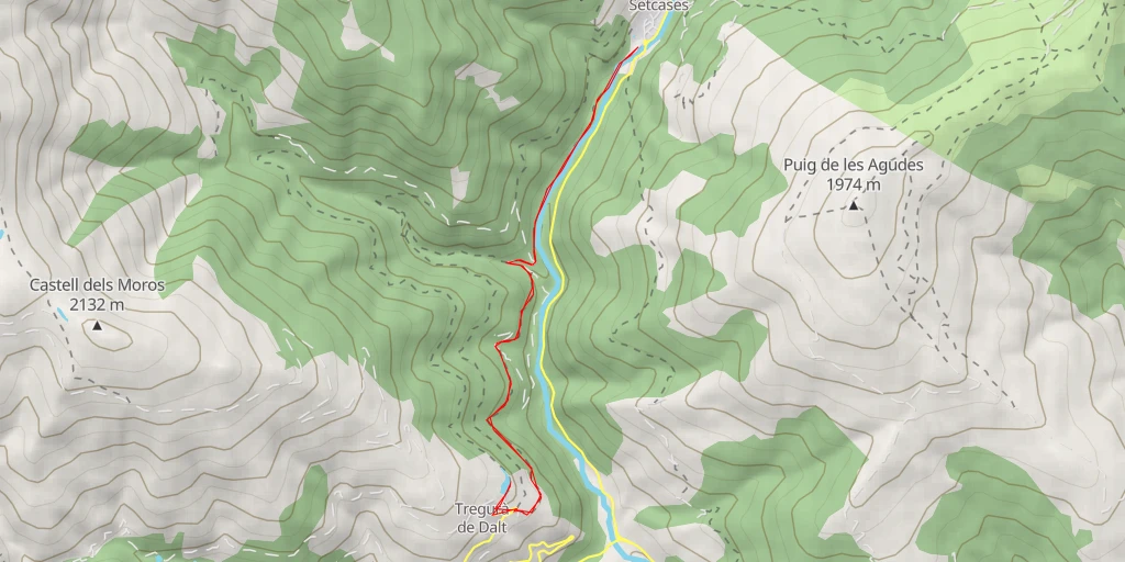 Carte de l'itinéraire :  Bassa de Tregurà