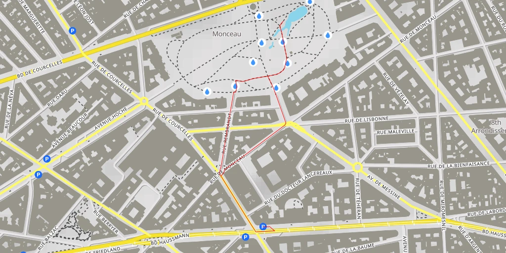 Map of the trail for Allée de la Comtesse de Ségur - Paris