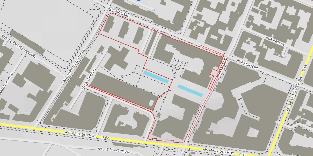 Carte de l'itinéraire :  Résidence Madeleine Verdier - Allée de la Vallière