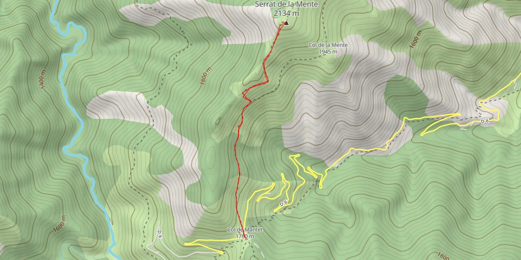 Map of the trail for Serrat de la Mente