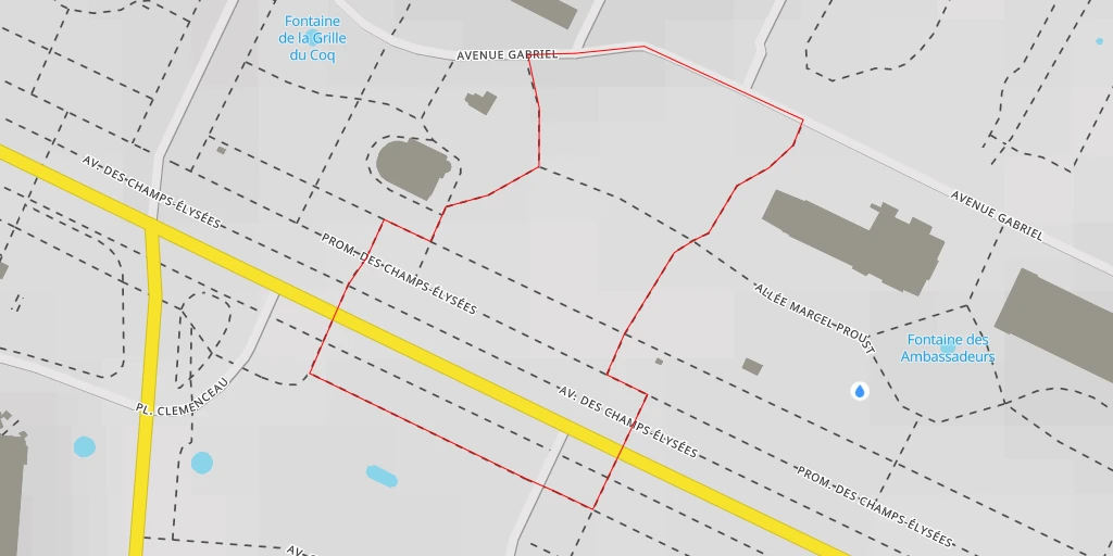 Map of the trail for Promenade des Champs-Élysées - Paris