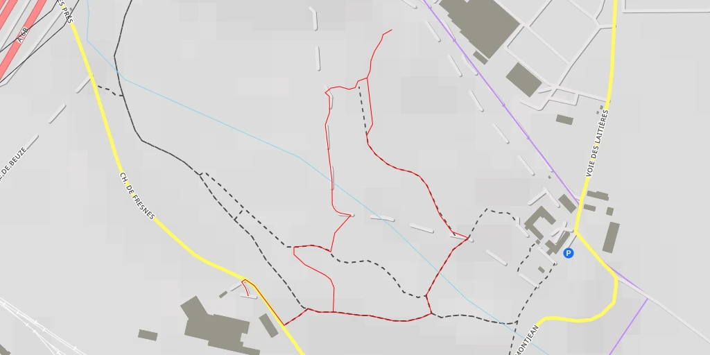 Carte de l'itinéraire :  Route de Montjean