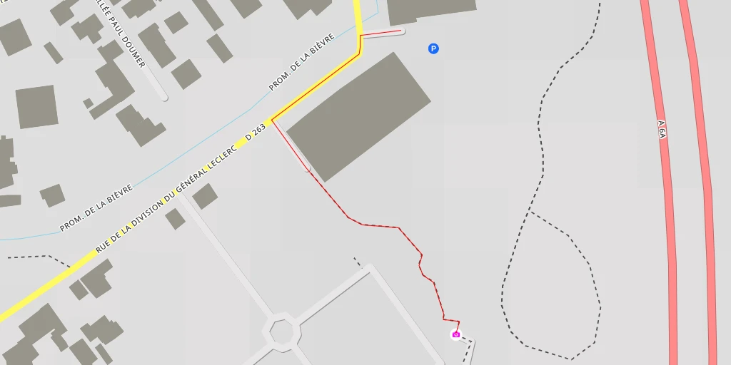 Map of the trail for AI - Cimetière d'Arcueil