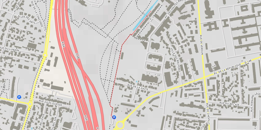 Map of the trail for Allée Sonia Delaunay