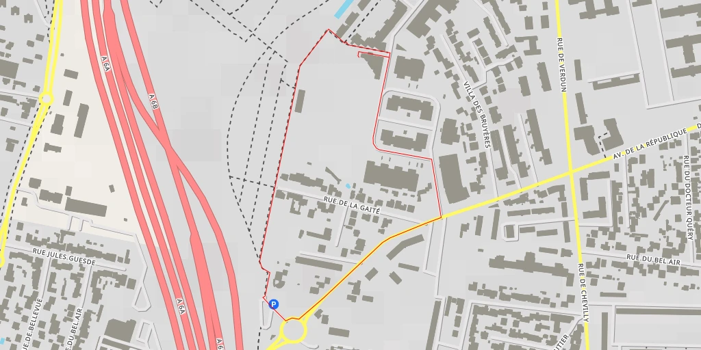 Carte de l'itinéraire :  Allée Sonia Delaunay