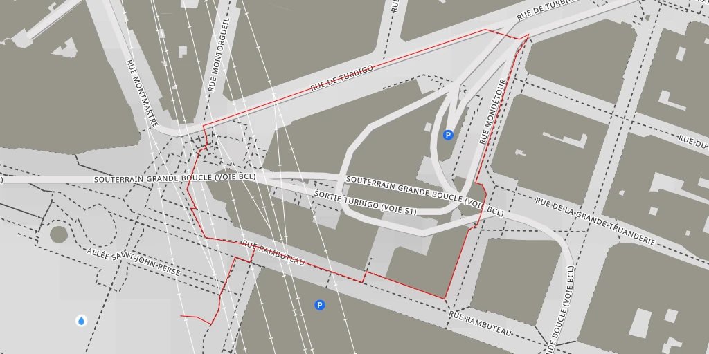 Map of the trail for Châtelet - Les Halles - Allée Saint-John Perse - Paris