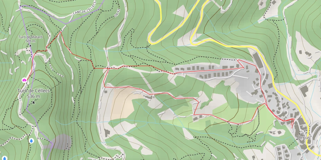 Carte de l'itinéraire :  Mirador de Céllecs