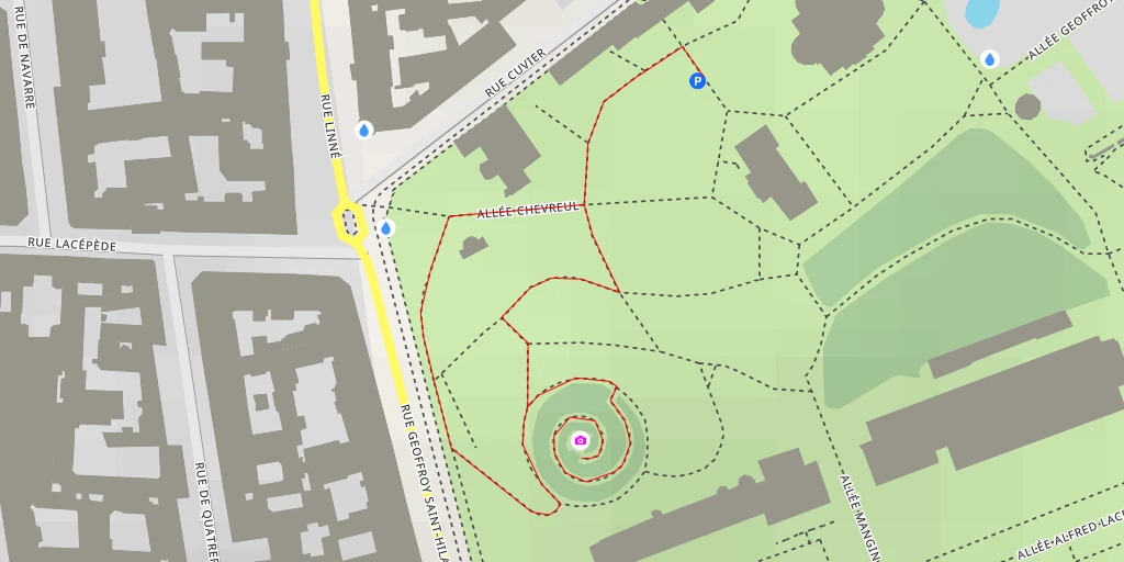 Map of the trail for AI - Labyrinthe - Gloriette de Buffon