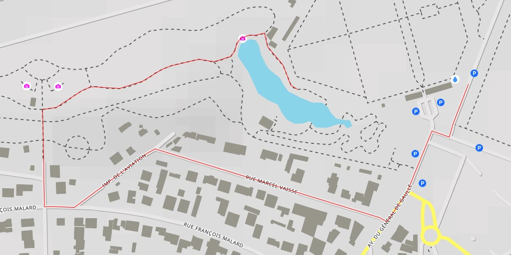 Carte de l'itinéraire :  Rue Marcel Vaisse