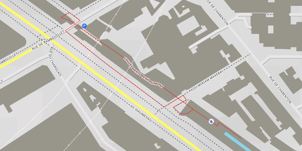 Map of the trail for Leroy Merlin - Coulée Verte René-Dumont - Paris