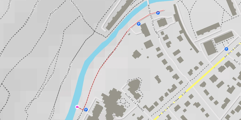 Carte de l'itinéraire :  Ponton d'observation de la faune