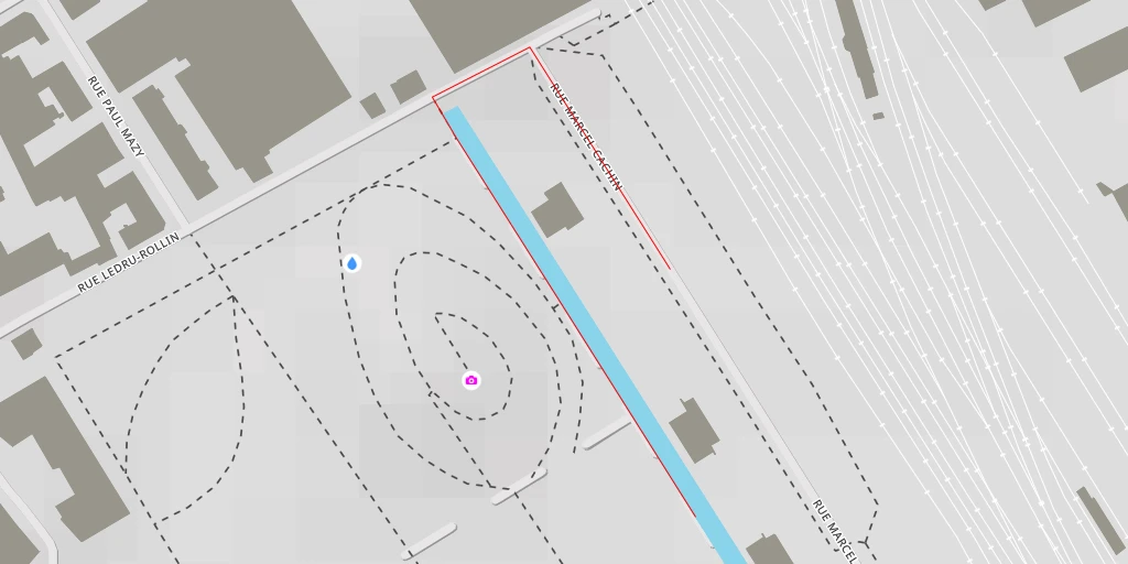 Map of the trail for Rue Marcel Cachin