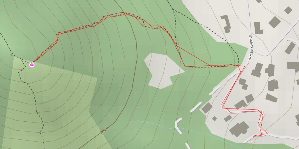 Map of the trail for Mirador de Montcabrer