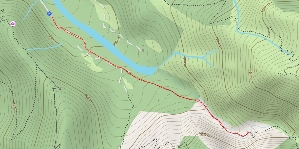 Carte de l'itinéraire :  Cascade du Saint-Vincent