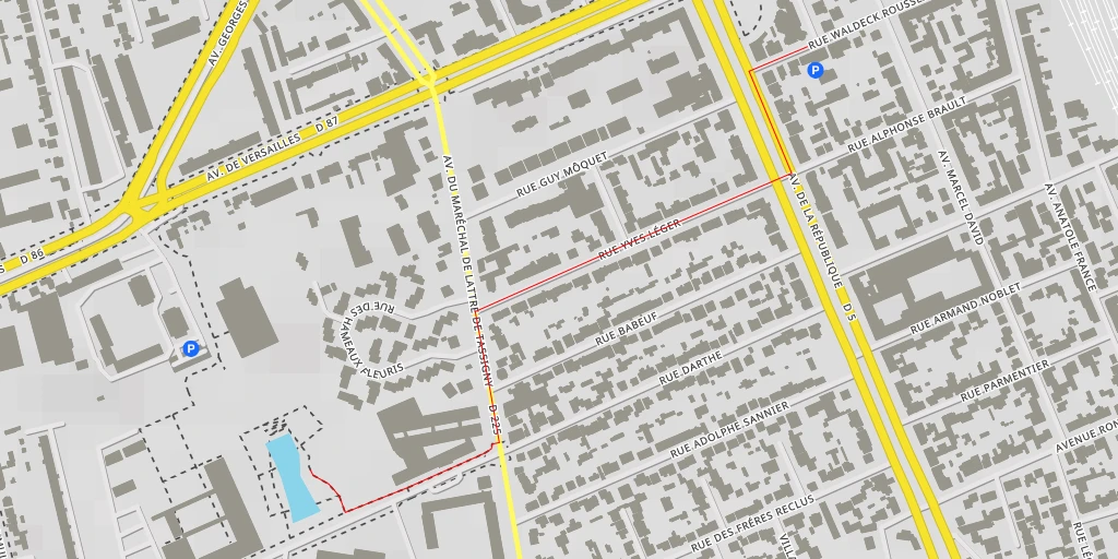 Map of the trail for Rue des Hameaux Fleuris