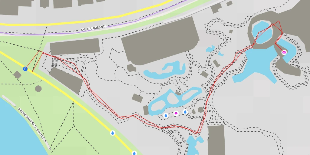 Map of the trail for AI - Belvédère