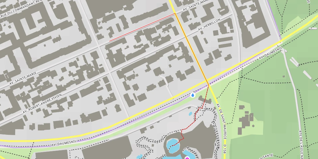 Map of the trail for Avocette élégante - Avenue Daumesnil