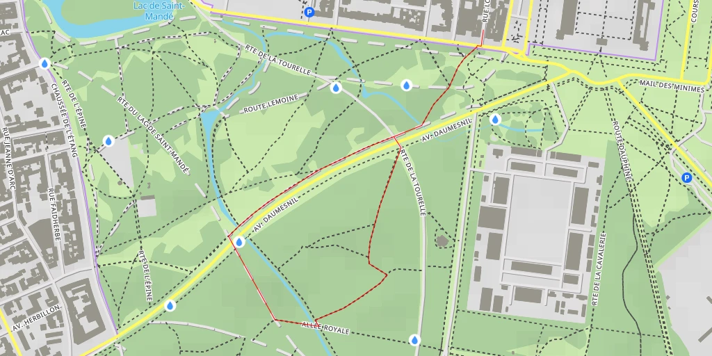 Map of the trail for Allée Royale - Allée Royale - Paris