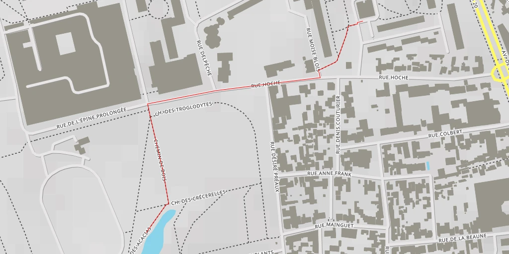 Map of the trail for Allée des Acacias - Allée des Acacias - Montreuil