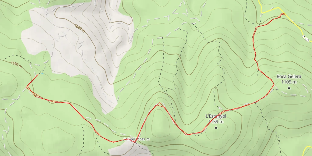 Carte de l'itinéraire :  D 619