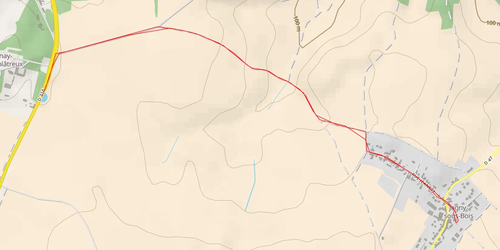 Map of the trail for D 316 - D 316