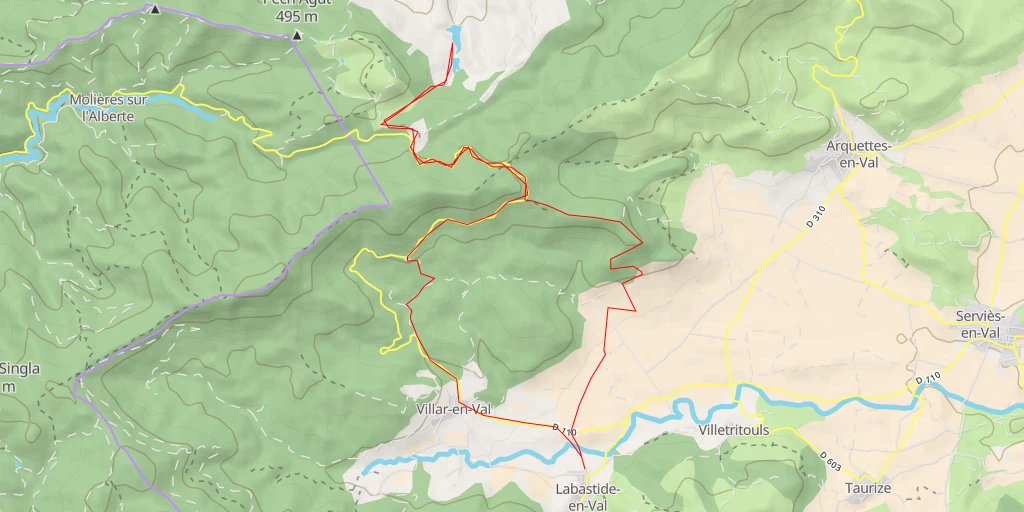 Map of the trail for D 60 - D 60