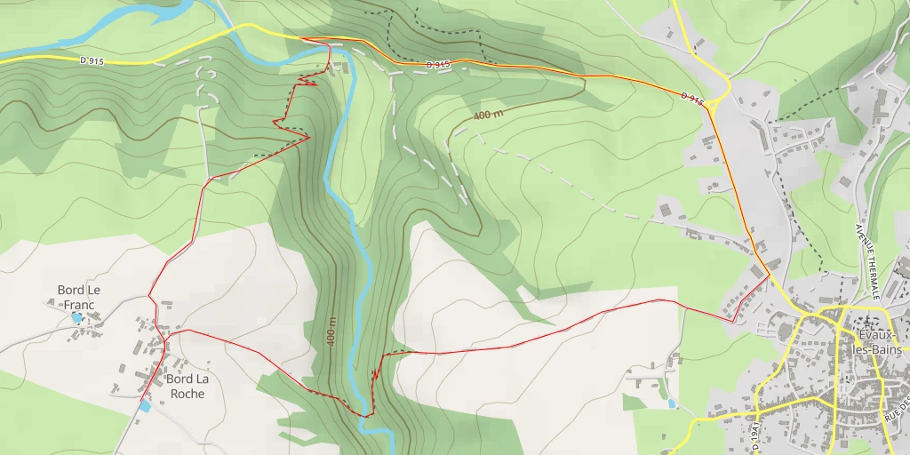 Carte de l'itinéraire :  