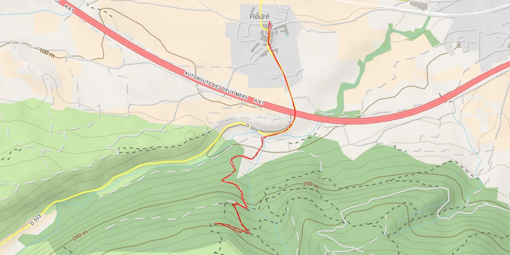 Carte de l'itinéraire :  les Bénitiers