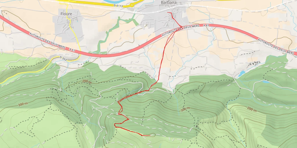 Map of the trail for Miramont