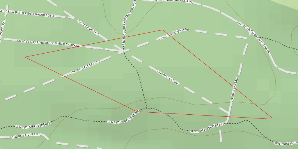 Map of the trail for La Canche aux Merciers Circuit nº 5 blanc enfants EN+/F+