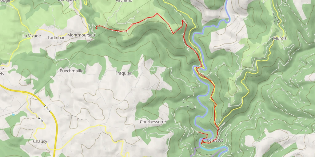 Map of the trail for Route du Goul