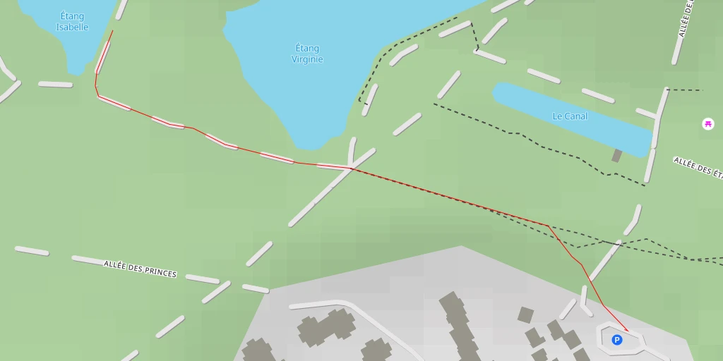 Map of the trail for Étang Isabelle