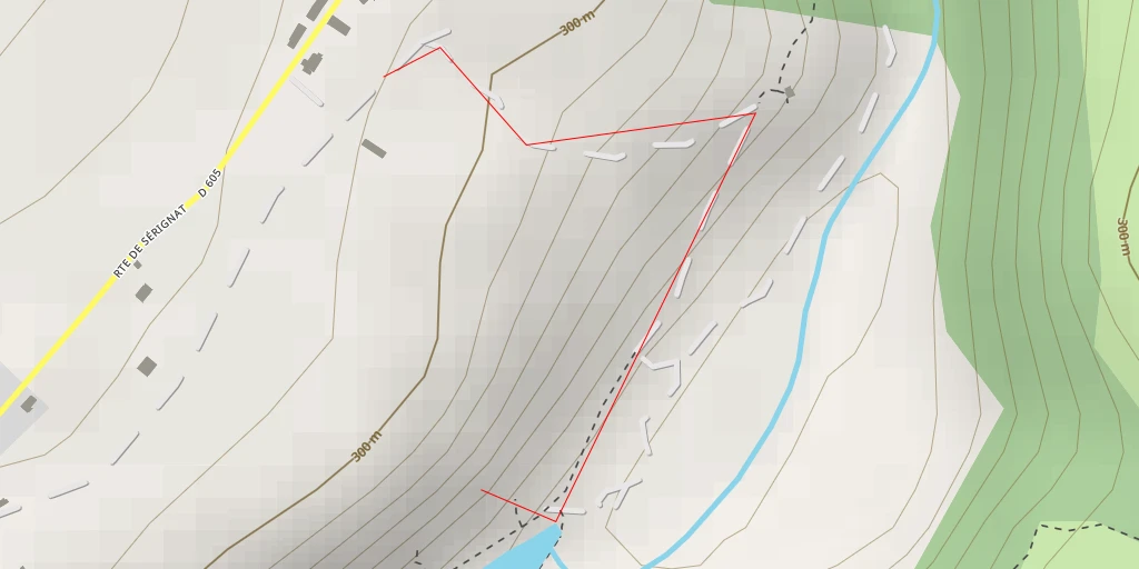 Map of the trail for Lignerolles Accès pédestre