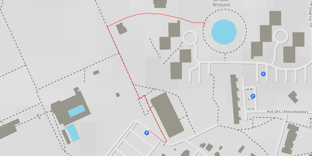 Map of the trail for Avenue des Aulnes - Avenue des Aulnes