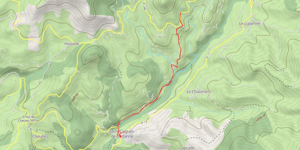 Map of the trail for D 246 - D 246