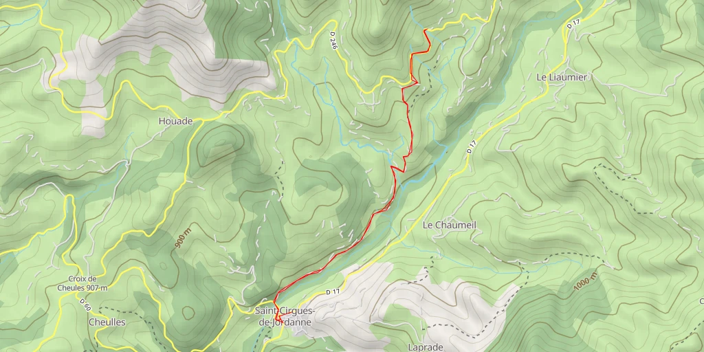 Map of the trail for D 246 - D 246