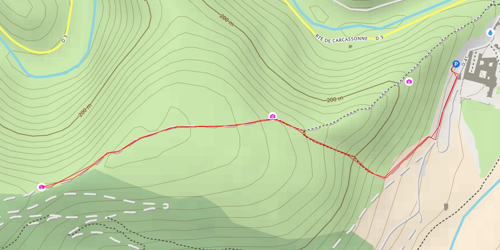 Map of the trail for AI - Combe Chaudron