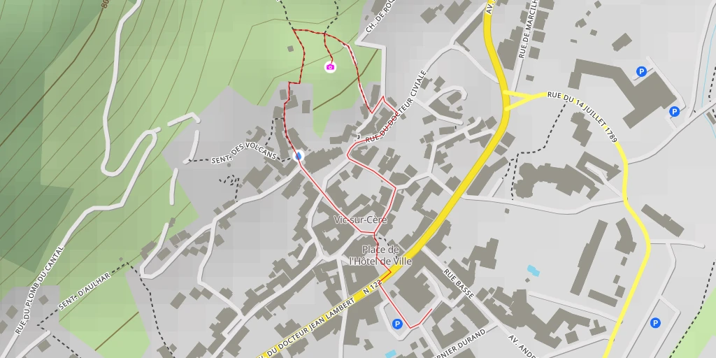 Map of the trail for Castel Viel