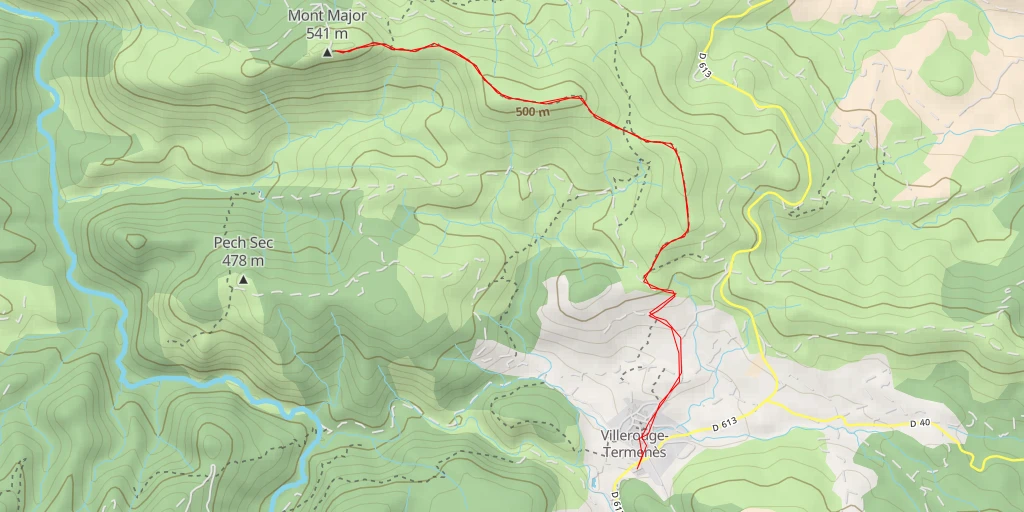 Carte de l'itinéraire :  Mont Major