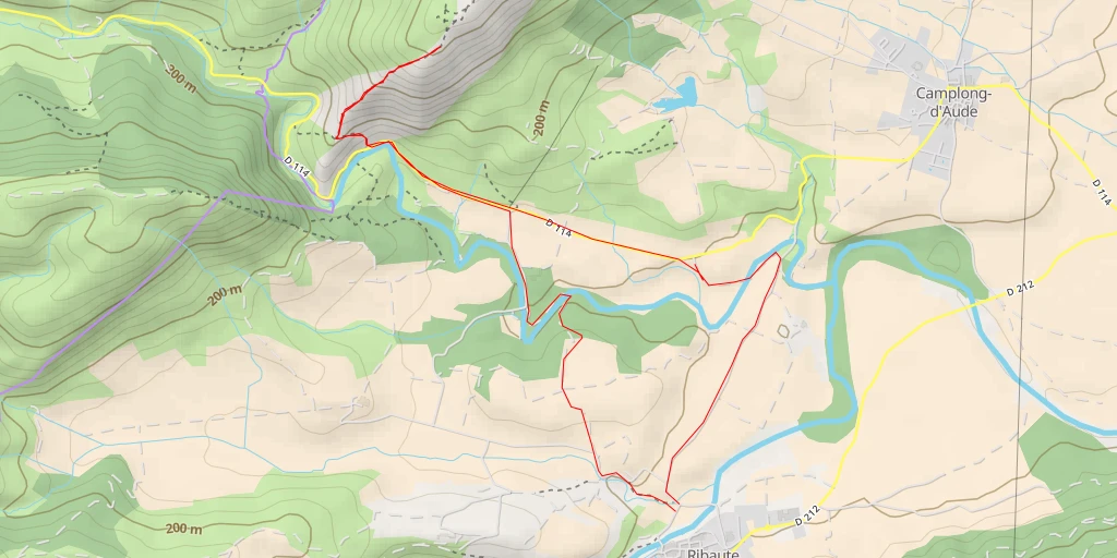 Map of the trail for AI - Ruines du prieuré de Saint-Michel-de-Nahuze - Lagrasse