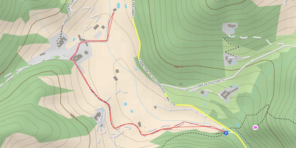 Carte de l'itinéraire :  Carretera de Valldemossa - Carretera de Valldemossa