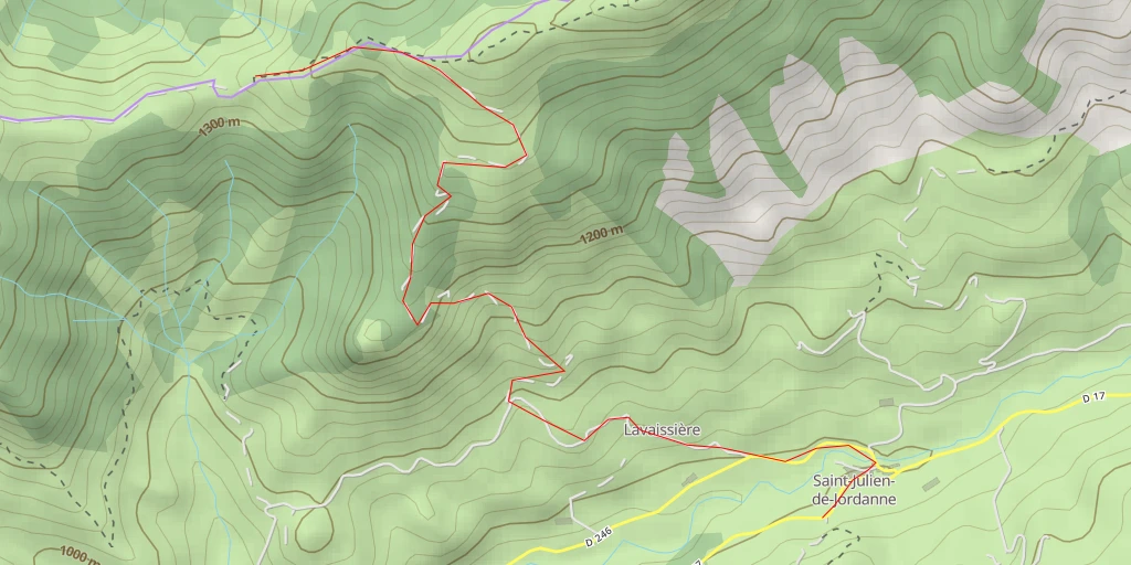 Map of the trail for Refuge de Cabrespine - Saint-Projet-de-Salers