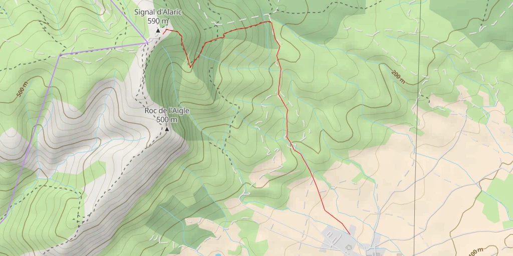 Map of the trail for AI - Signal d'Alaric