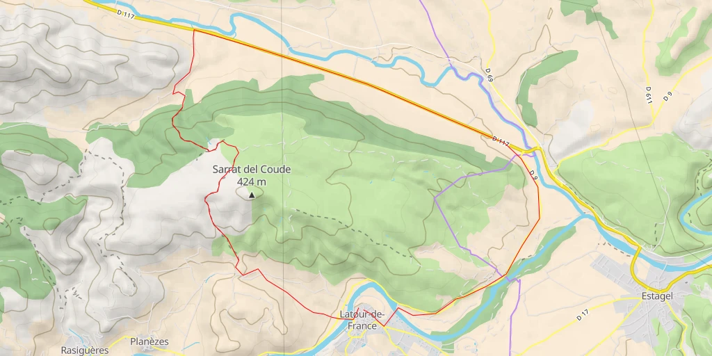 Carte de l'itinéraire :  D 117 - D 117