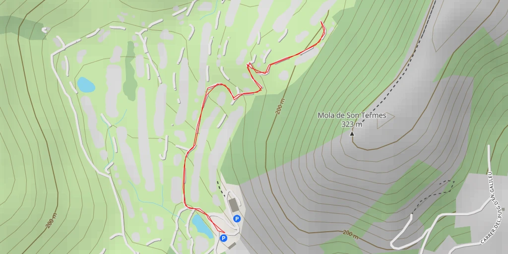 Map of the trail for Golf de Son Termens - carrer del Puig Major