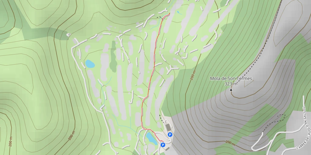 Carte de l'itinéraire :  Golf de Son Termens - carrer del Puig Major