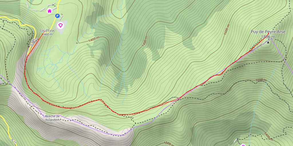 Map of the trail for 15300