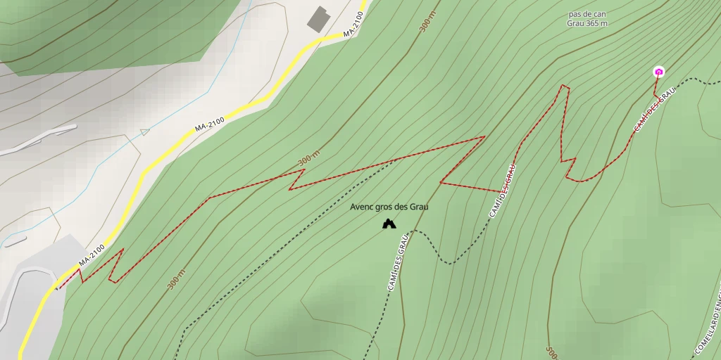 Map of the trail for sa Màquina vella - Bunyola