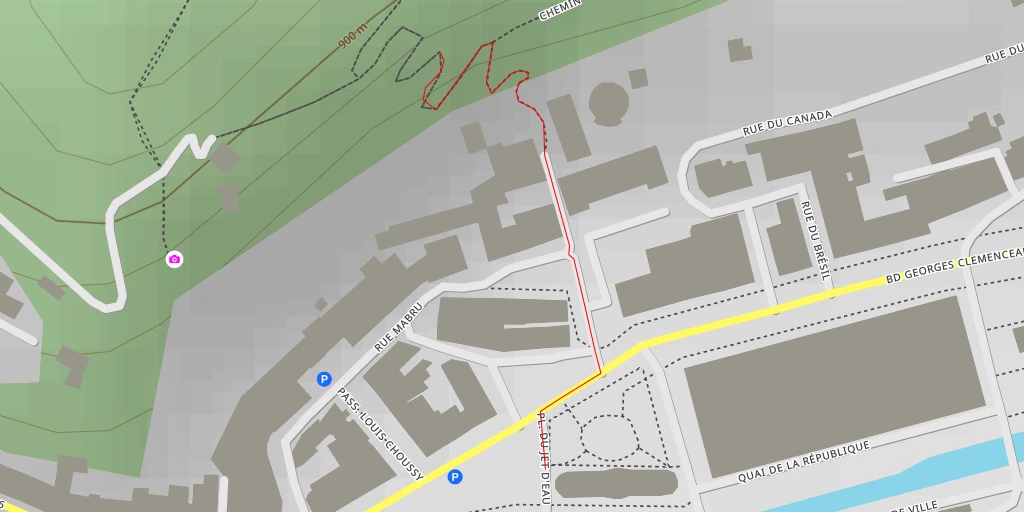 Map of the trail for Chemin des Fées - Chemin des Fées